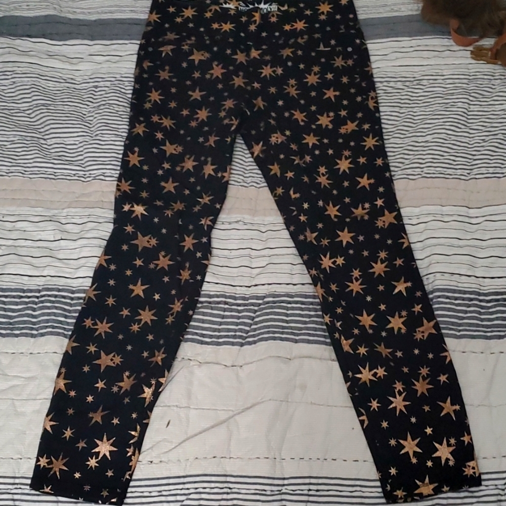 Black & Gold Stars Jeggings